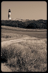 Sankaty Head Light Before Move MA - Sepia Tone LH-1571